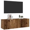 Image de vidaXL Meuble TV mural vieux bois 100x30x30 cm bois d'ingénierie, support TV, armoire média, console TV, meuble HiFi, centre 856018