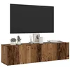 Image de vidaXL Meuble TV mural vieux bois 120x30x30 cm bois d'ingénierie, support TV, armoire média, console TV, meuble HiFi, centre 856020