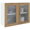 Image de vidaXL Vitrine suspendue "Lyon" Chêne artisanal 80 x 31 x 60 cm Bois d'ingénierie 856120