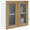 Image de vidaXL Armoire murale de cuisine "Lyon" avec porte vitrée Chêne artisanal 60 x 31 x 60 cm 856168
