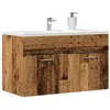 Image de vidaXL Armoire lavabo de salle de bain vieux bois bois d'ingénierie, placard lavabo de salle de bain, meuble de salle de 856215