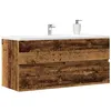 Image de vidaXL Armoire lavabo vieux bois 100x38,5x45 cm bois d'ingénierie, armoire de salle de bain, support, placard de salle de 856252