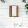 Image de vidaXL Armoire de salle de bain à miroir LED vieux bois 40x12x45 cm, armoire à miroir de salle de bain, miroir de 856279