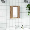 Image de vidaXL Armoire de salle de bain miroir LED chêne artisanal 40x12x45 cm, armoire à miroir de salle de bain, miroir de 856280