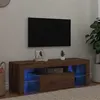 Image de Meuble TV avec lumières LED chêne artisanal bois d ingénierie