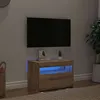 Image de Meuble TV avec lumières LED chêne artisanal bois d ingénierie