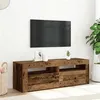 Image de vidaXL Meuble TV avec lumières LED vieux bois bois d'ingénierie, support TV, meuble multimédia, console TV, meuble hifi, 856313