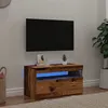 Image de vidaXL Meuble TV avec lumières LED vieux bois bois d'ingénierie, support TV, meuble multimédia, console TV, meuble hifi, 856315