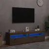 Image de Meubles TV avec lumières LED 2 pcs chêne artisanal