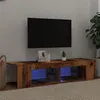 Image de Meuble TV avec lumières LED vieux bois bois d ingénierie