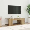 Image de vidaXL Meuble TV avec lumières LED chêne artisanal bois d'ingénierie, support TV, meuble multimédia, console TV, meuble 856326
