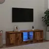 Image de Meuble TV avec lumières LED vieux bois bois d ingénierie