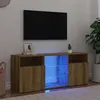 Image de vidaXL Meuble TV avec lumières LED chêne artisanal bois d'ingénierie, support TV, meuble multimédia, console TV, meuble 856352