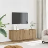 Image de Meuble TV chêne artisanal 100x35x40 cm bois d ingénierie