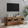 Image de vidaXL Meuble TV avec lumières LED vieux bois bois d'ingénierie, support TV, meuble multimédia, console TV, meuble hifi, 856355