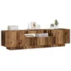 Image de vidaXL Meuble TV avec lumières LED vieux bois bois d'ingénierie, support TV, meuble multimédia, console TV, meuble hifi, 856359