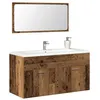 Image de vidaXL Armoire de salle de bain et miroir vieux bois bois d'ingénierie, armoire de salle de bain, meuble de salle de bain, 856381