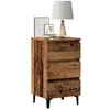 Image de vidaXL Table de chevet avec pieds en métal vieux bois 40x35x69 cm, armoire de chevet, table de nuit, armoire latérale, table 856424