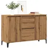Image de vidaXL Buffet chêne artisanal 102x35x70 cm bois d'ingénierie, armoire à livres, armoire latérale, armoire de rangement, 856487