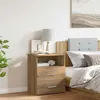 Image de vidaXL Table de chevet chêne artisanal 50x32x60 cm bois d'ingénierie, armoire, meubles de chambre à coucher, support de 856566