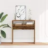 Image de vidaXL Table console vieux bois 78x30x80 cm bois d'ingénierie, table de canapé, table console de couloir, support de 856620