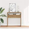 Image de Table console chêne artisanal 78x30x80 cm bois d ingénierie