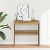 Image de vidaXL Table console chêne artisanal 80x30x80 cm bois d'ingénierie, bout de canapé, table de couloir, support de couloir, 856625