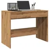Image de vidaXL Bureau chêne artisanal 101x50x76,5 cm bois d'ingénierie, bureau de travail, bureau d'étude, bureau à domicile, bureau 856765