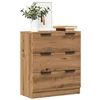 Image de vidaXL Buffet chêne artisanal 60x30x70 cm bois d'ingénierie, meuble de rangement, placard, meuble d'entrée, meuble buffet 856835