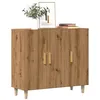 Image de vidaXL Buffet chêne artisanal 90x34x80 cm bois d'ingénierie, armoire, armoire latérale, armoire de rangement, armoire, 856891