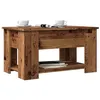 Image de vidaXL Table basse vieux bois 79x49x41 cm bois d'ingénierie, table basse à dessus relevable, table d'appoint 856928