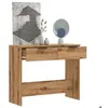 Image de vidaXL Table console chêne artisanal 90x36x75 cm bois d'ingénierie, bout de canapé, table de couloir, derrière la table de 856946