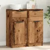 Image de Buffets 2 pcs vieux bois 30x30x70 cm bois d ingénierie