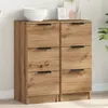 Image de vidaXL Buffets 2 pcs chêne artisanal 30x30x70 cm bois d'ingénierie, armoire, armoire de rangement, buffet de salon, armoire 856958