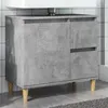Image de vidaXL Armoire d'évier gris béton 65x33x60 cm bois d'ingénierie, meuble de lavabo de salle de bain, meuble de salle de bain, 857119