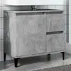 Image de vidaXL Armoire d'évier gris béton 65x33x60 cm bois d'ingénierie, meuble de lavabo de salle de bain, meuble de salle de bain, 857122