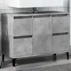 Image de vidaXL Meuble d'évier gris béton 80x33x60 cm bois d'ingénierie 857128