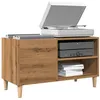 Image de Armoire à disques chêne artisanal 84,5x38x48 cm bois ingénierie