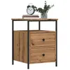 Image de vidaXL Table de chevet chêne artisanal 44x45x60 cm bois d'ingénierie, meuble de chevet, table d'appoint, armoire de lit, 857256