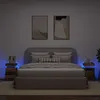 Image de Tables de chevet avec LED 2 pcs vieux bois bois d ingénierie