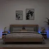 Image de vidaXL Armoires de chevet et lumières LED 2pcs vieux bois 40x39x48,5cm, table d'appoint, armoire de lit, table d'appoint 857659