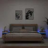 Image de Armoires de chevet avec lumières LED 2 pcs chêne artisanal