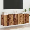 Image de vidaXL Meubles TV muraux 2 pcs vieux bois 60x30x41 cm, support TV, armoire média, console TV, meuble HiFi, centre de 857663
