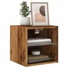 Image de vidaXL Meubles TV muraux et lumières LED 2pcs vieux bois 30x28,5x30cm, meuble TV flottant, meuble multimédia mural, unité TV 857673