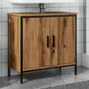 Image de vidaXL Armoire lavabo chêne artisanal 60x30x60 cm bois d'ingénierie, armoire de salle de bain, support, placard de salle de 857699
