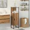 Image de vidaXL Armoire de salle de bain chêne artisanal 33x33x120,5 cm, armoire de rangement de salle de bain, placard de salle de 857707
