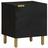 Image de vidaXL Table de chevet noir 40x33x46 cm bois de manguier solide, armoire de chevet, armoire de lit, table d'appoint pour 4017644