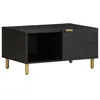 Image de Table basse Noir 80x50x40 cm Bois d ingénierie