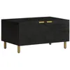 Image de Table basse Noir 80x50x40 cm Bois d ingénierie