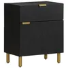 Image de vidaXL Table de chevet noir 50x33x60 cm bois d'ingénierie, table d'appoint, armoire de lit, table d'appoint pour chambre, 4017656